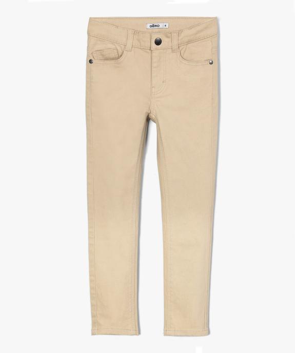Pantalon garçon coupe skinny en toile extensible vue2 - GEMO 4G GARCON - GEMO
