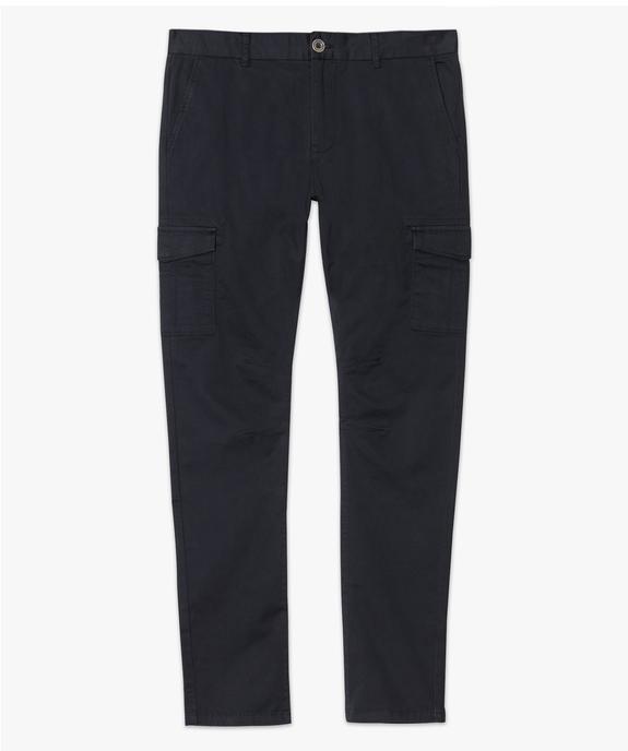Pantalon en toile avec poches sur les cuisses vue4 - GEMO (HOMME) - GEMO