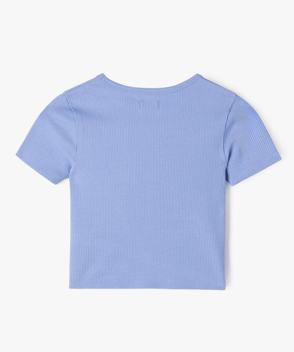 Tee-shirt à manches courtes avec bas asymétrique fille vue3 - GEMO 4G FILLE - GEMO