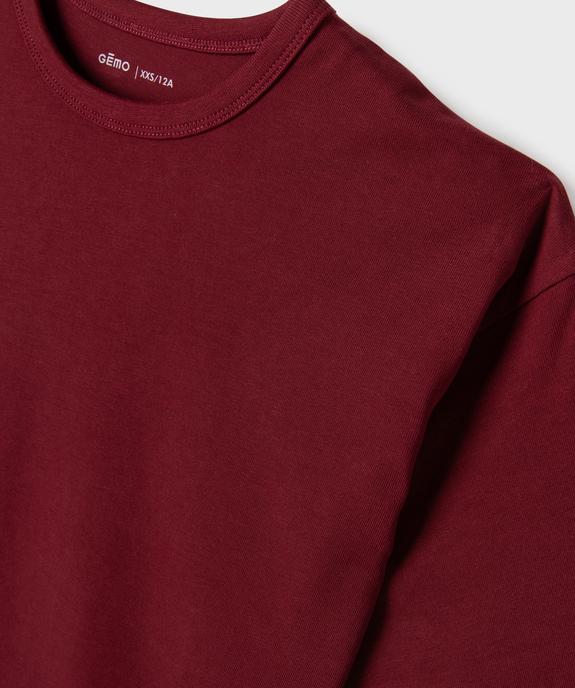 Tee-shirt manches courtes oversize en coton épais garçon vue2 - GEMO (JUNIOR) - GEMO