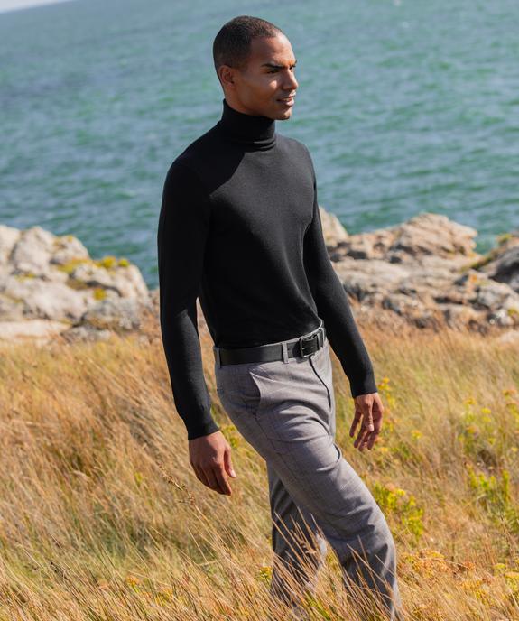 Pull homme à col roulé 100% laine mérinos vue6 - GEMO (HOMME) - GEMO