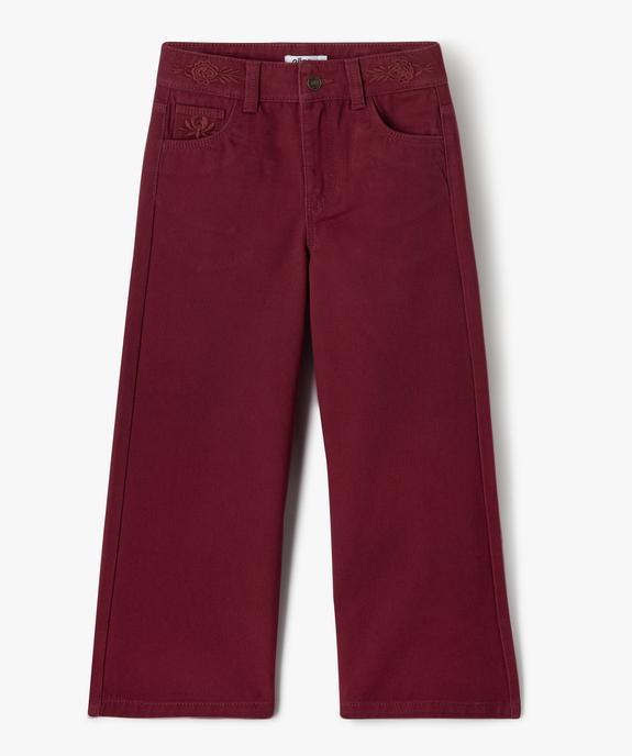 Pantalon ample en toile denim colorée fille vue1 - GEMO 4G FILLE - GEMO