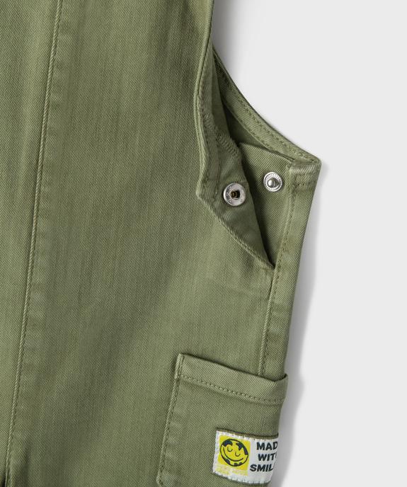 Salopette courte en coton stretch bébé garçon vue2 - GEMO(BEBE DEBT) - GEMO