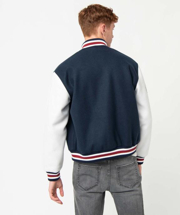 Blouson bomber homme avec manches contrastantes – Camps United vue3 - CAMPS UNITED - GEMO