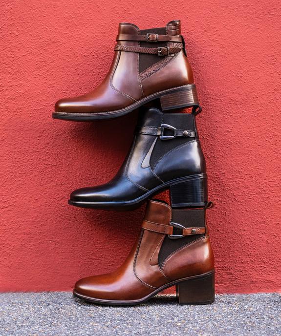 Bottines femme dessus en cuir avec détails fantaisie et à zip - Tanéo - TANEO GEMO FOR GOOD Bottines femme dessus en cuir avec détails fantaisie et à zip - Tanéo vue12 - TANEO GEMO FOR GOOD - GEMO