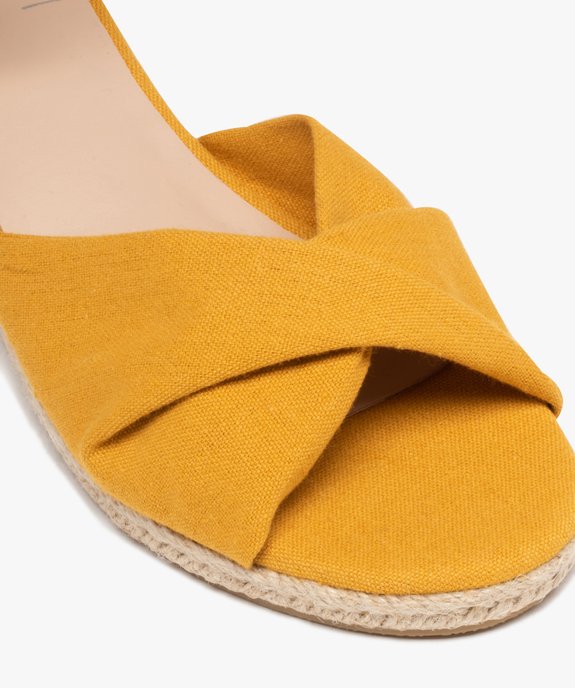 Sandales fille compensées dessus drapé en tissu vue6 - GEMO (ENFANT) - GEMO