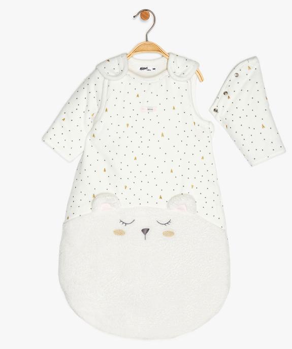 Gigoteuse bébé fille à manches amovibles avec motif ourson vue2 - GEMO 4G BEBE - GEMO