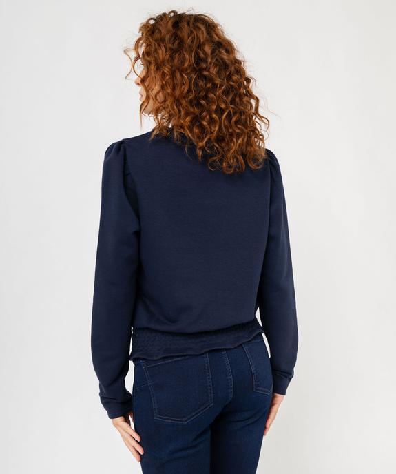 Sweat blousant à manches ballon femme vue3 - GEMO(FEMME PAP) - GEMO
