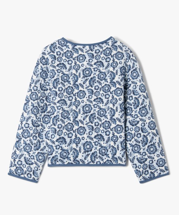 Veste fille matelassée à motifs fleuris - LuluCastagnette vue4 - LULUCASTAGNETTE - GEMO