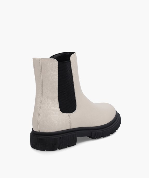 Chelsea boots fille sur semelle crantée vue4 - GEMO (ENFANT) - GEMO