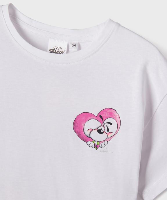 Tee-shirt manches courtes imprimé fille - Diddl vue2 - DIDDL - GEMO