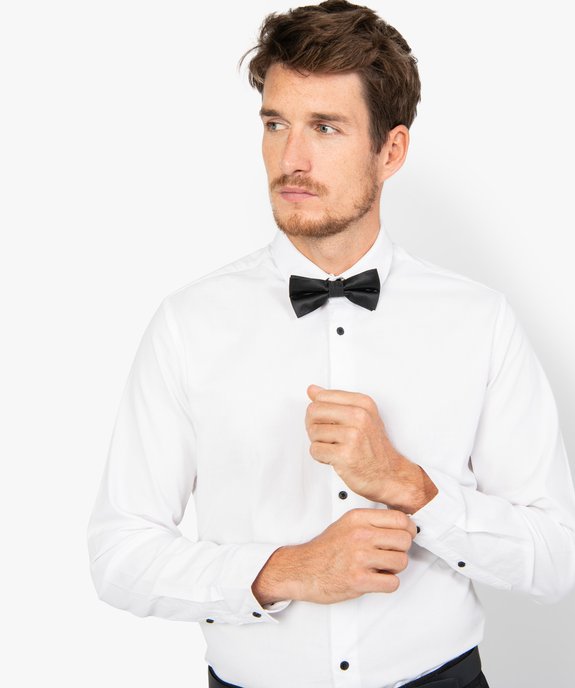 Chemise homme avec noeud papillon intégré Slim fit vue2 - GEMO (HOMME) - GEMO