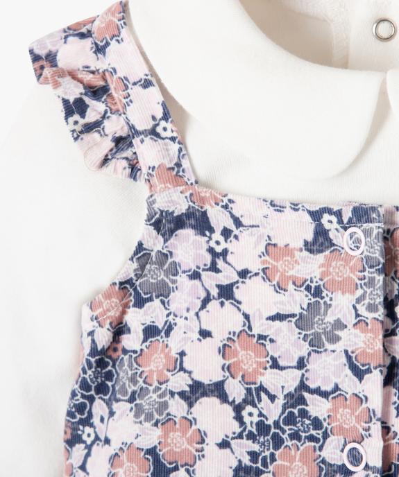 Ensemble 2 pièces salopette et body bébé fille - LuluCastagnette vue2 - LULUCASTAGNETTE - GEMO