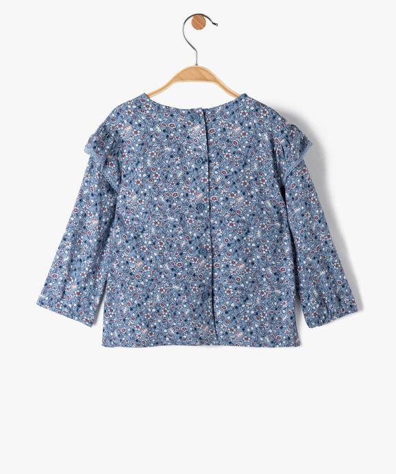 Blouse bébé fille à manches longues avec volant - LuluCastagnette vue4 - LULUCASTAGNETTE - GEMO