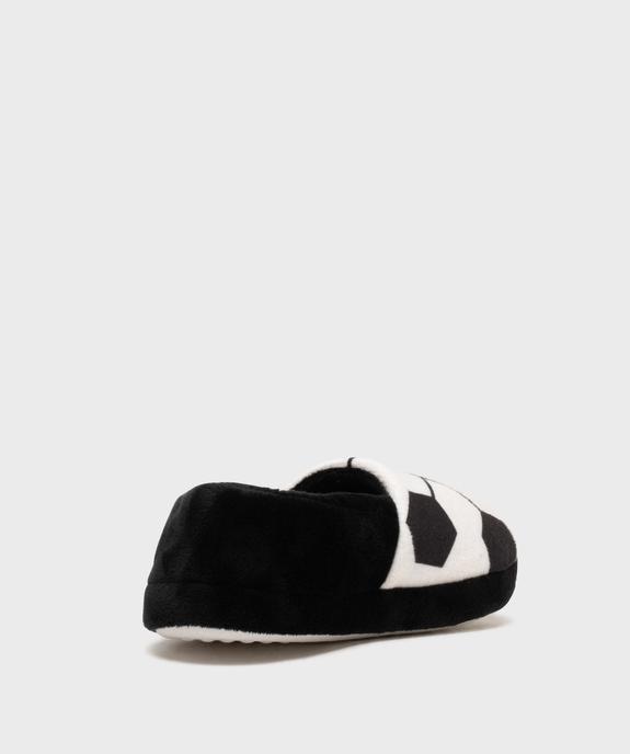 Chaussons en velours motif ballon de football garçon vue4 - GEMO - GEMO