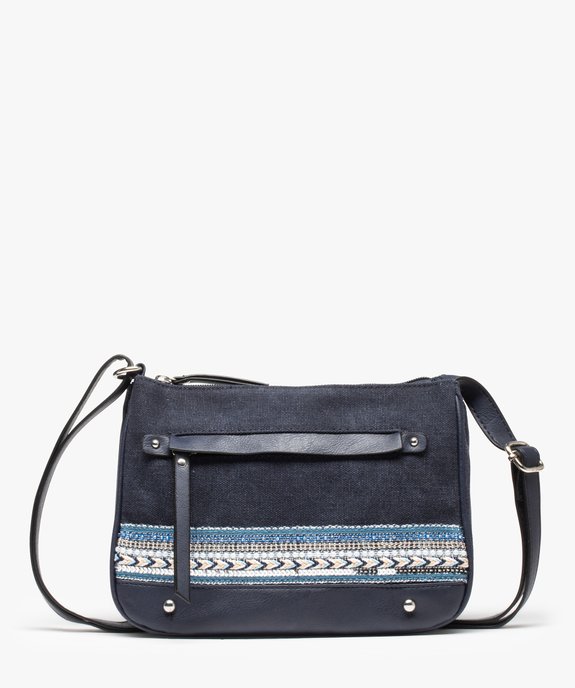 Sac bandoulière femme bimatière à détails brillants vue1 - GEMO (ACCESS) - GEMO