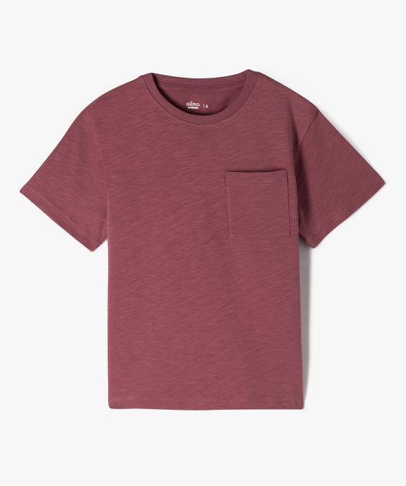 Tee-shirt à manches courtes avec poche poitrine garçon vue1 - GEMO 4G GARCON - GEMO