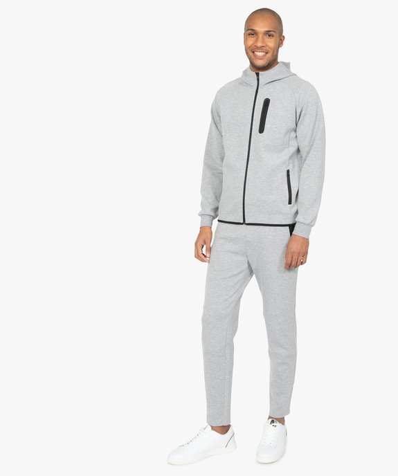 Pantalon homme en maille à taille élastiquée vue5 - GEMO (HOMME) - GEMO