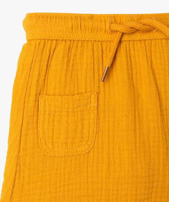Ensemble 2 pièces en gaze de coton bébé garçon short + tee-shirt vue3 - GEMO(BEBE DEBT) - GEMO