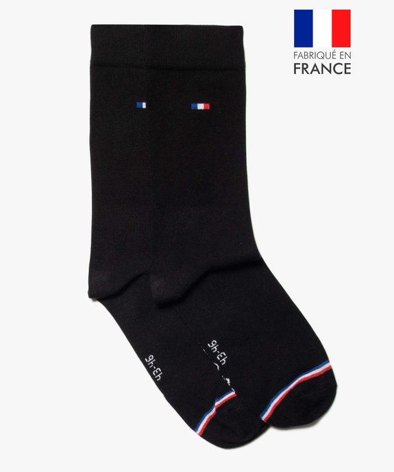 Chaussettes homme tige haute à fines rayures tricolores - La Chaussette vue1 - MAISONBROUSSAUD - GEMO