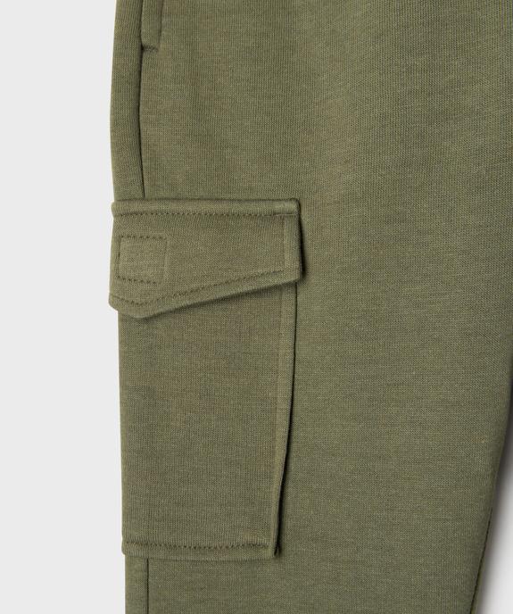 Pantalon de jogging molletonné avec poches à rabat garçon vue2 - GEMO (ENFANT) - GEMO