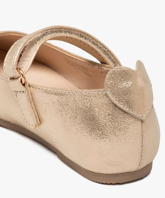Ballerines fille métallisées à bride scratch vue6 - GEMO (ENFANT) - GEMO