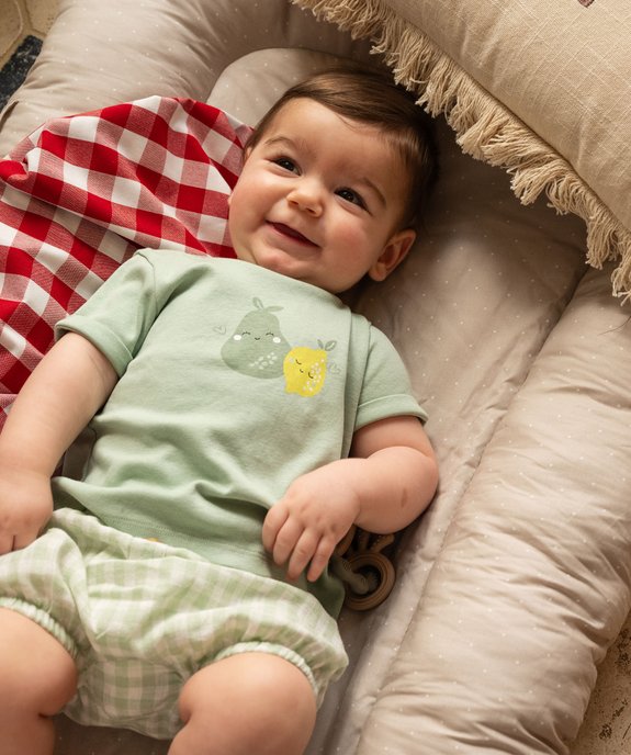 Ensemble 2 pièces bébé tee-shirt et short vue1 - GEMO(BB COUCHE) - GEMO