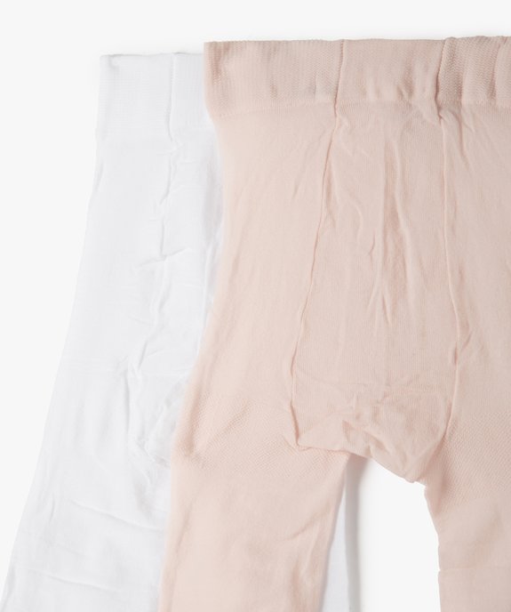 Collants bébé fille semi-opaque (lot de 2) vue2 - GEMO(BEBE DEBT) - GEMO