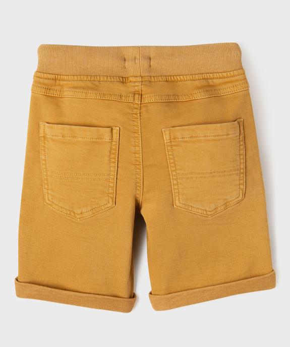 Bermuda en coton stretch coupe Regular taille ajustable garçon vue4 - GEMO (ENFANT) - GEMO