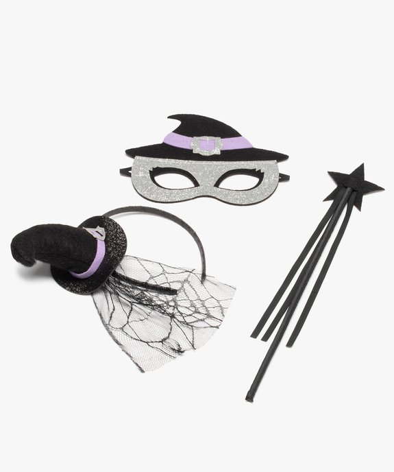 Masque et accessoires déguisement enfant sorcière à paillettes vue1 - GEMO (ACCESS) - GEMO