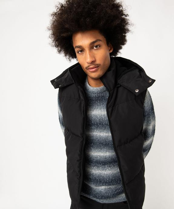 Blouson sans manches à capuche amovible et doublure polaire homme vue2 - GEMO 4G HOMME - GEMO