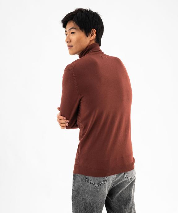 Pull à col roulé en maille fine homme vue3 - GEMO 4G HOMME - GEMO