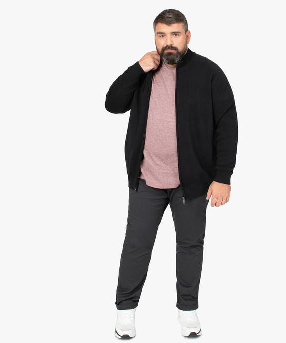 Pantalon homme grande taille chino en stretch coupe straignt vue5 - GEMO (G TAILLE) - GEMO