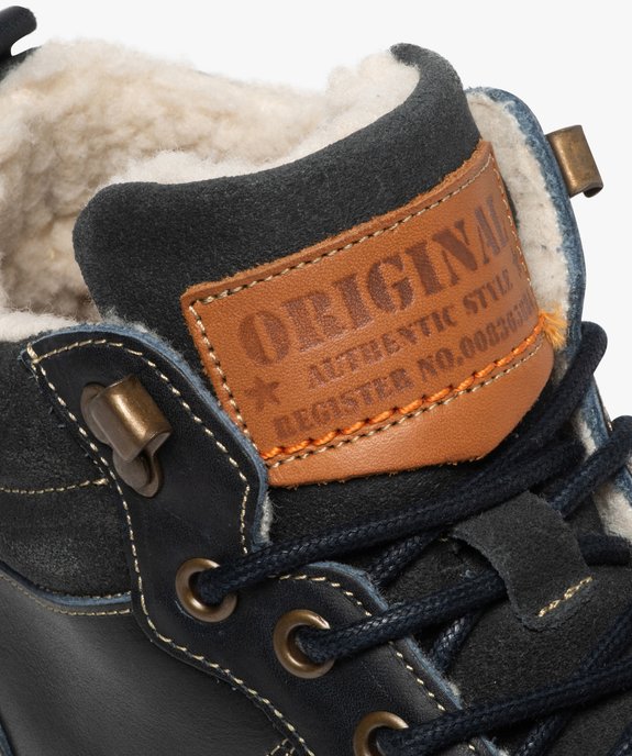 Baskets homme montantes doublées imitation fourrure vue6 - GEMO (CASUAL) - GEMO