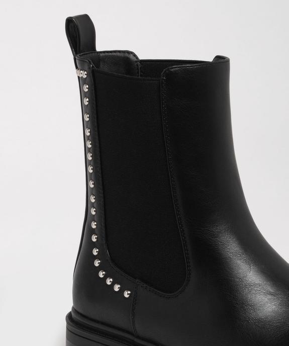 Boots Chelsea à clous et semelle crantée femme vue6 - 5 MILES - GEMO