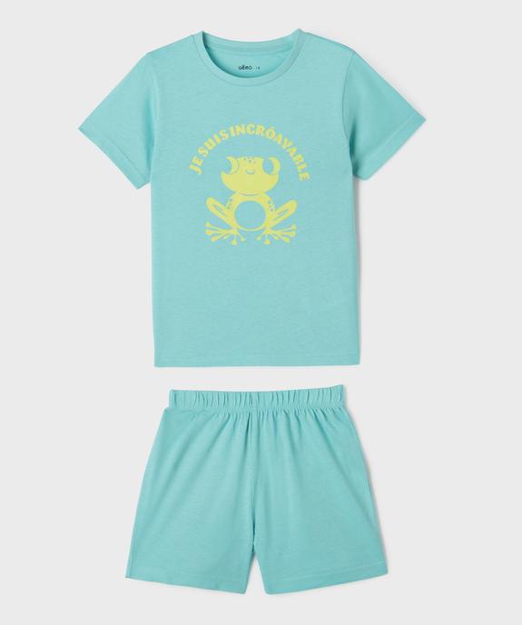 Pyjashort motif avec motif sur le buste garçon vue1 - GEMO (ENFANT) - GEMO