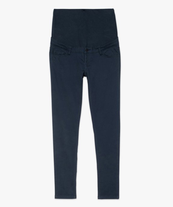 Jean de grossesse coupe slim avec large bandeau élastiqué vue4 - GEMO (MATER) - GEMO