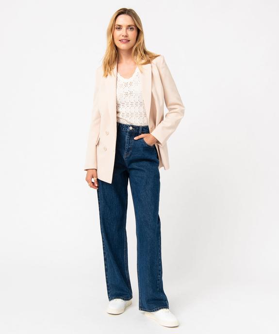 Jean wide leg taille haute femme vue5 - GEMO 4G FEMME - GEMO