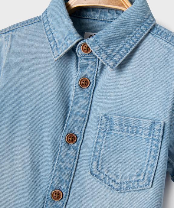 Chemise en jean à manches courtes bébé garçon vue2 - GEMO(BEBE DEBT) - GEMO