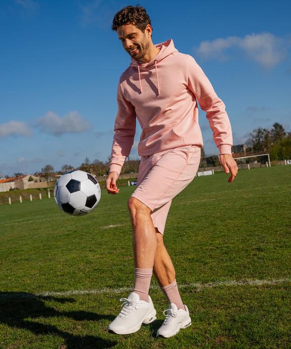 Bermuda en maille délavée au coloris unique homme vue4 - GEMO (HOMME) - GEMO