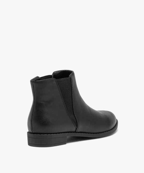 Bottines femme unies à talon plat style Chelsea   vue5 - VALENTINA BALDA - GEMO