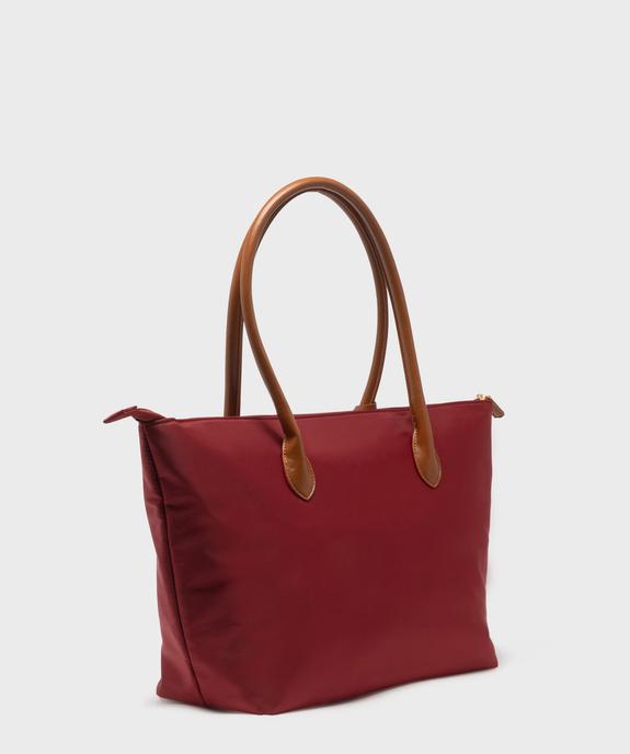 Sac à main zippé forme cabas à grandes anses femme  vue2 - GEMO (ACCESS) - GEMO