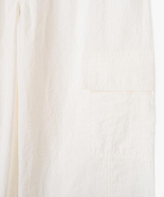 Pantalon en toile de parachute avec poches à rabat fille vue2 - GEMO (JUNIOR) - GEMO