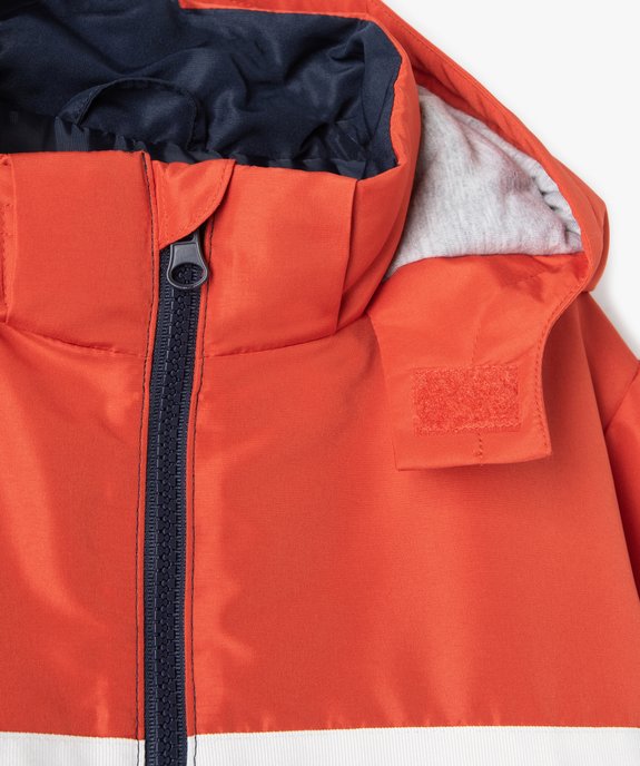 Blouson garçon déperlant à capuche vue3 - GEMO 4G GARCON - GEMO