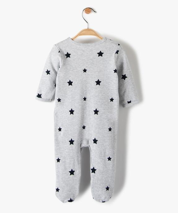 Pyjama bébé fille à motifs fleuris fermeture sur l’avant vue4 - GEMO(BB COUCHE) - GEMO