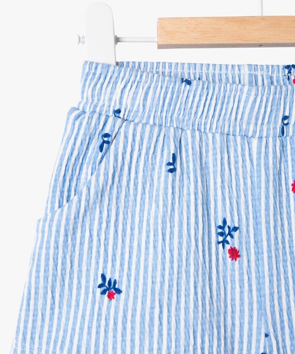 Short en maille gaufrée extensible bébé fille vue2 - GEMO(BEBE DEBT) - GEMO