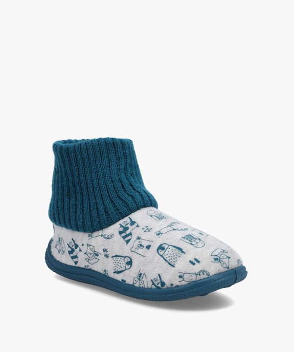 Chaussons bébé garçon à col chaussette montant vue2 - GEMO (ENFANT) - GEMO