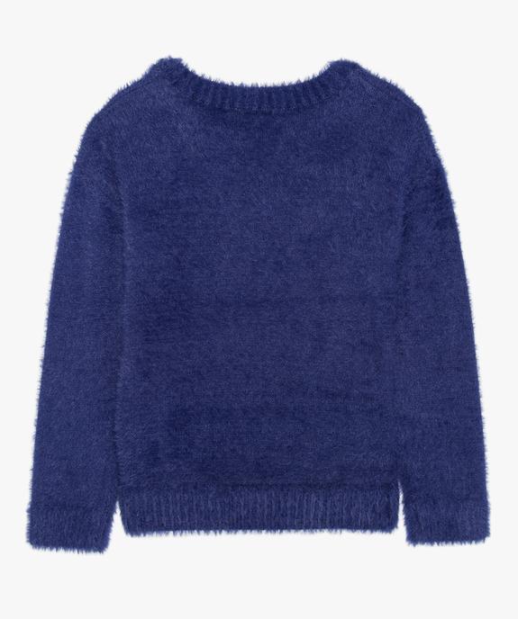Pull fille en maille duveteuse avec motif animal sur l'avant vue2 - GEMO (ENFANT) - GEMO