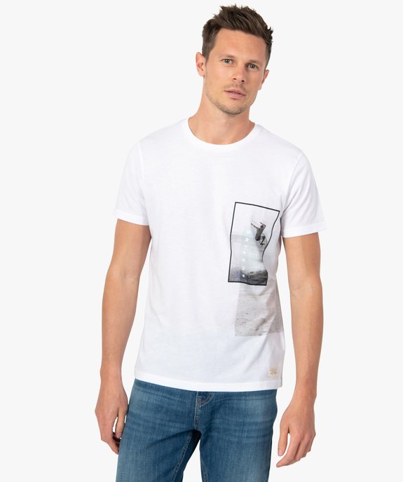 Tee-shirt homme à manches courtes motif surf vue1 - GEMO (HOMME) - GEMO