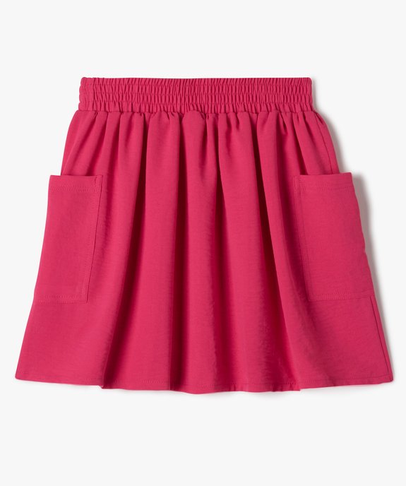 Jupe ample avec poches sur les côtés fille vue3 - GEMO (ENFANT) - GEMO